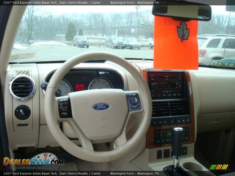 2007 Ford Explorer Eddie Bauer 4x4 Dark Cherry Metallic / Camel Photo #14