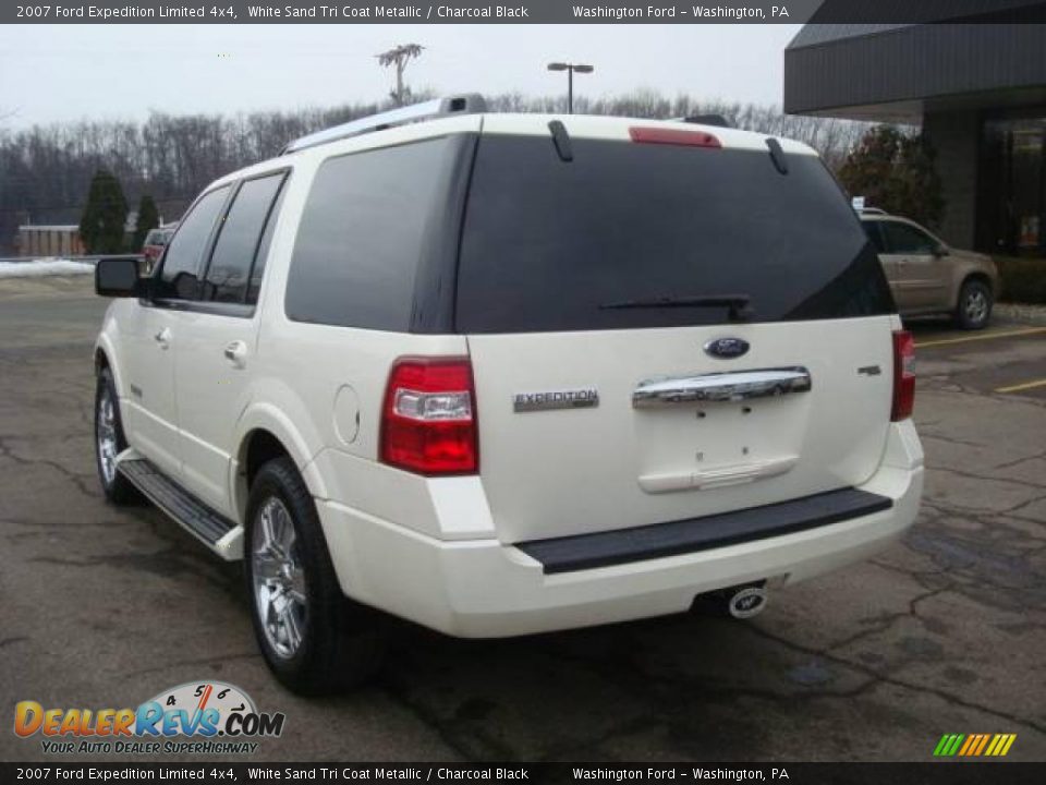 2007 Ford Expedition Limited 4x4 White Sand Tri Coat Metallic / Charcoal Black Photo #2