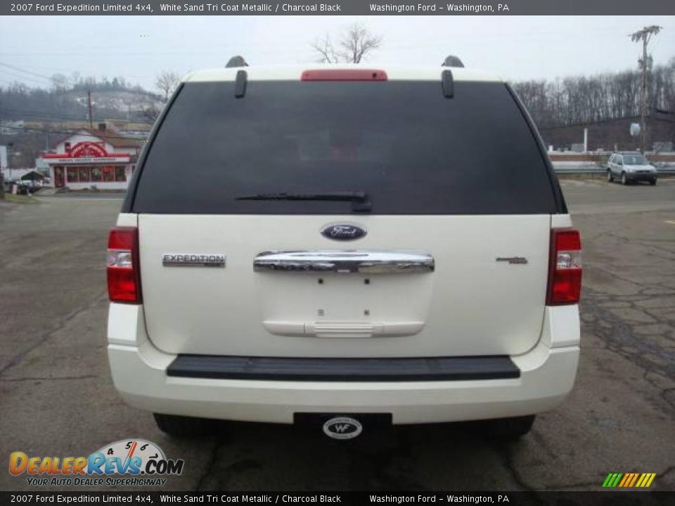 2007 Ford Expedition Limited 4x4 White Sand Tri Coat Metallic / Charcoal Black Photo #3
