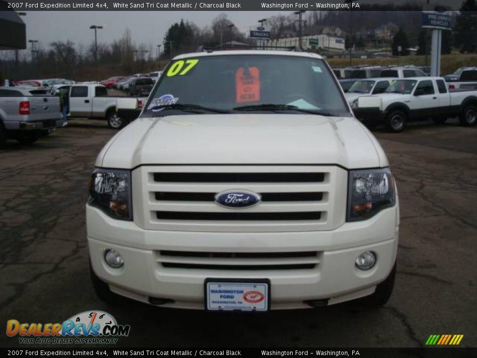 2007 Ford Expedition Limited 4x4 White Sand Tri Coat Metallic / Charcoal Black Photo #10