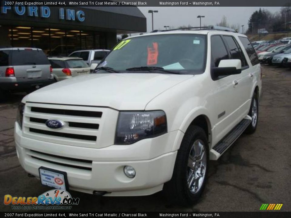 2007 Ford Expedition Limited 4x4 White Sand Tri Coat Metallic / Charcoal Black Photo #13