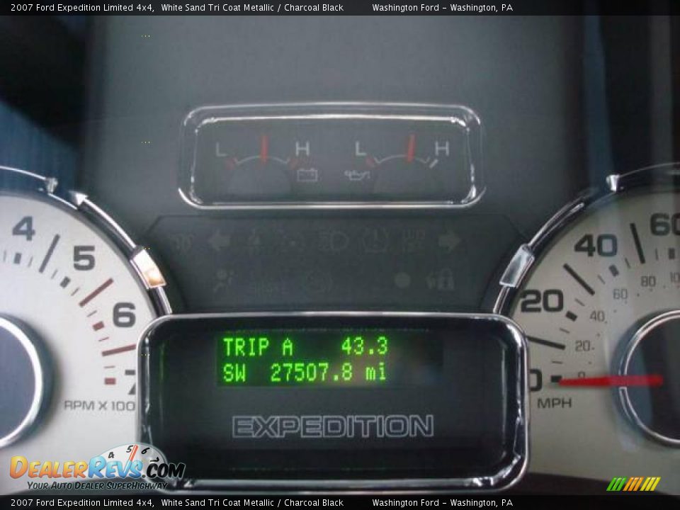 2007 Ford Expedition Limited 4x4 White Sand Tri Coat Metallic / Charcoal Black Photo #20