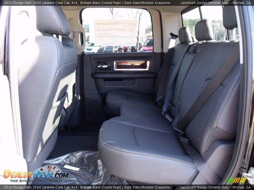 2010 Dodge Ram 1500 Laramie Crew Cab 4x4 Brilliant Black Crystal Pearl / Dark Slate/Medium Graystone Photo #8