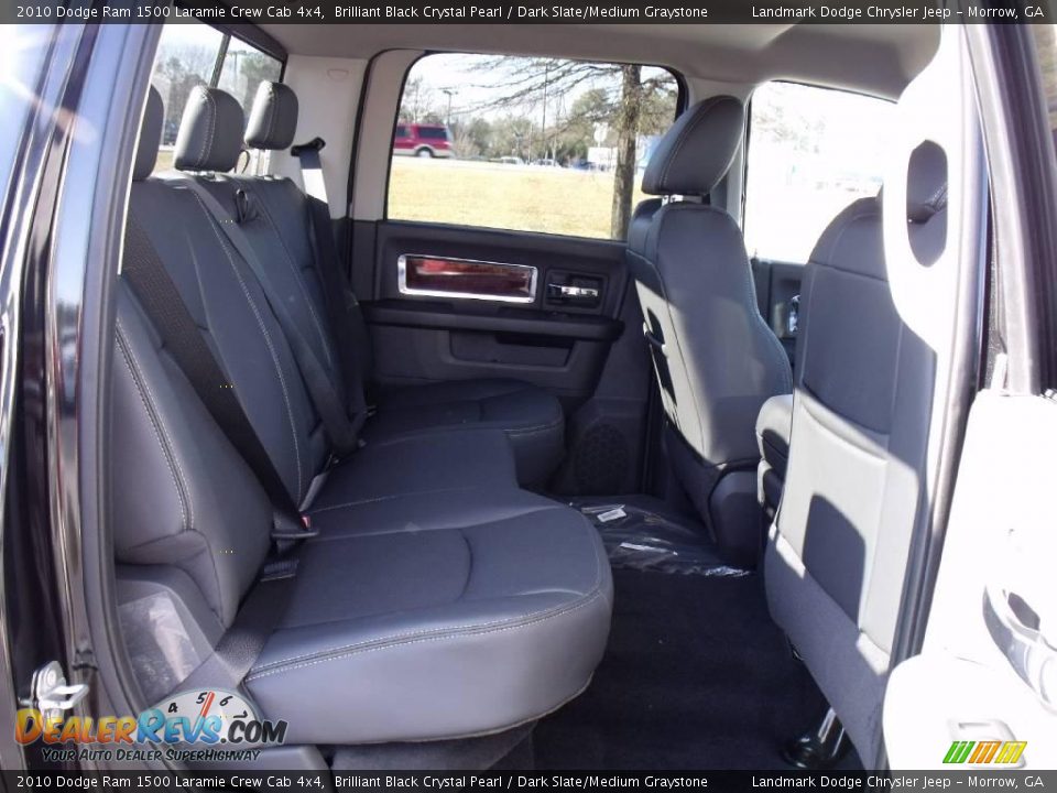 2010 Dodge Ram 1500 Laramie Crew Cab 4x4 Brilliant Black Crystal Pearl / Dark Slate/Medium Graystone Photo #10