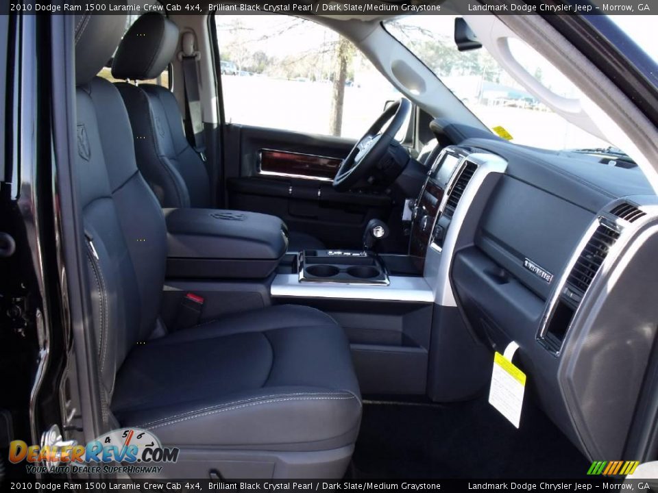 2010 Dodge Ram 1500 Laramie Crew Cab 4x4 Brilliant Black Crystal Pearl / Dark Slate/Medium Graystone Photo #11