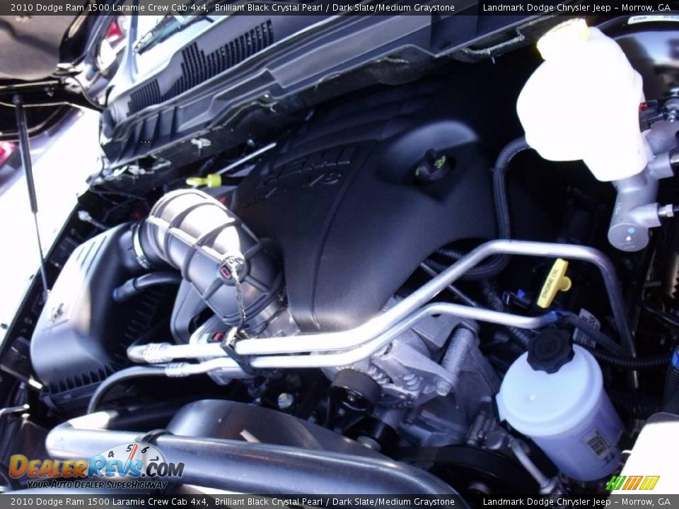 2010 Dodge Ram 1500 Laramie Crew Cab 4x4 Brilliant Black Crystal Pearl / Dark Slate/Medium Graystone Photo #14