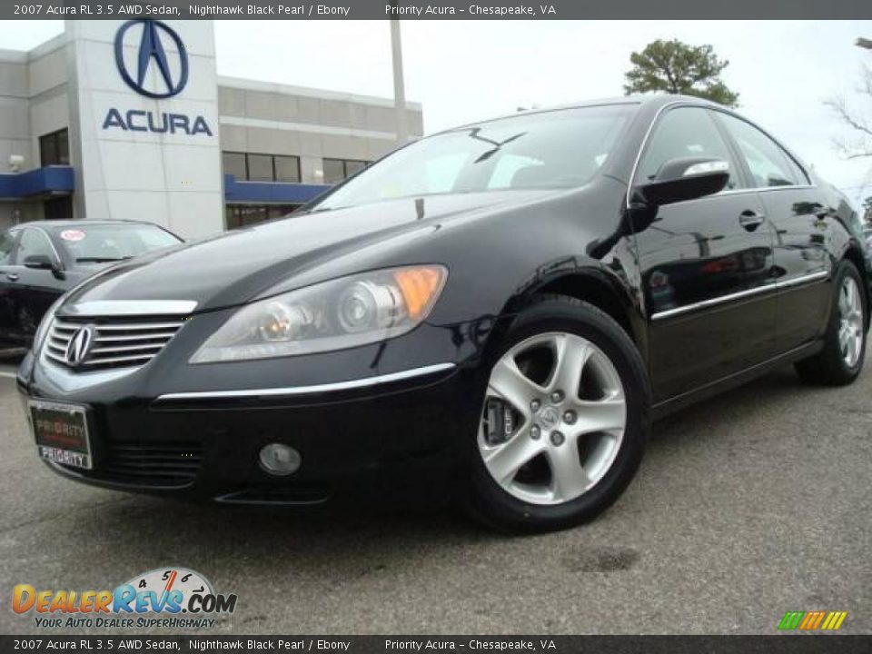 2007 Acura RL 3.5 AWD Sedan Nighthawk Black Pearl / Ebony Photo #1