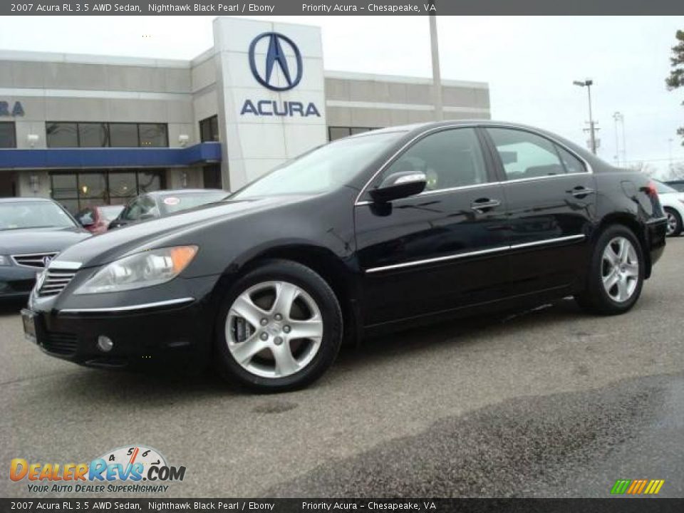 2007 Acura RL 3.5 AWD Sedan Nighthawk Black Pearl / Ebony Photo #2