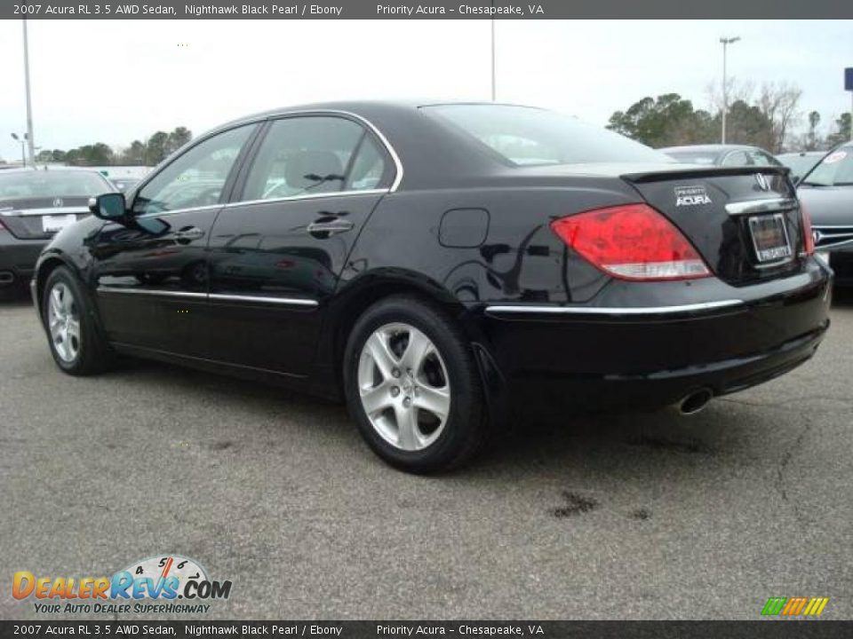 2007 Acura RL 3.5 AWD Sedan Nighthawk Black Pearl / Ebony Photo #3