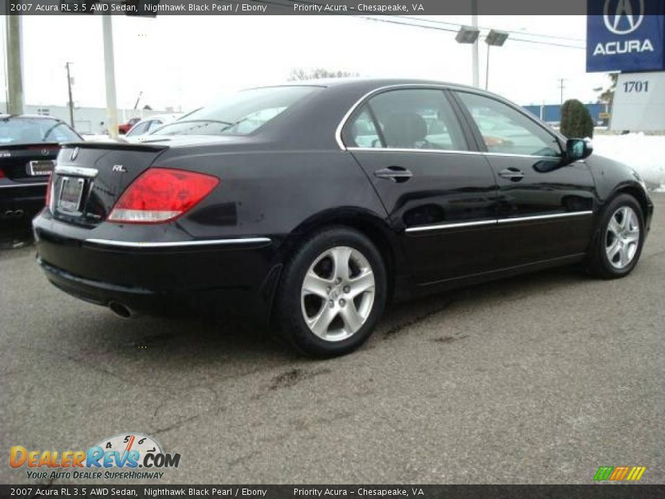 2007 Acura RL 3.5 AWD Sedan Nighthawk Black Pearl / Ebony Photo #5