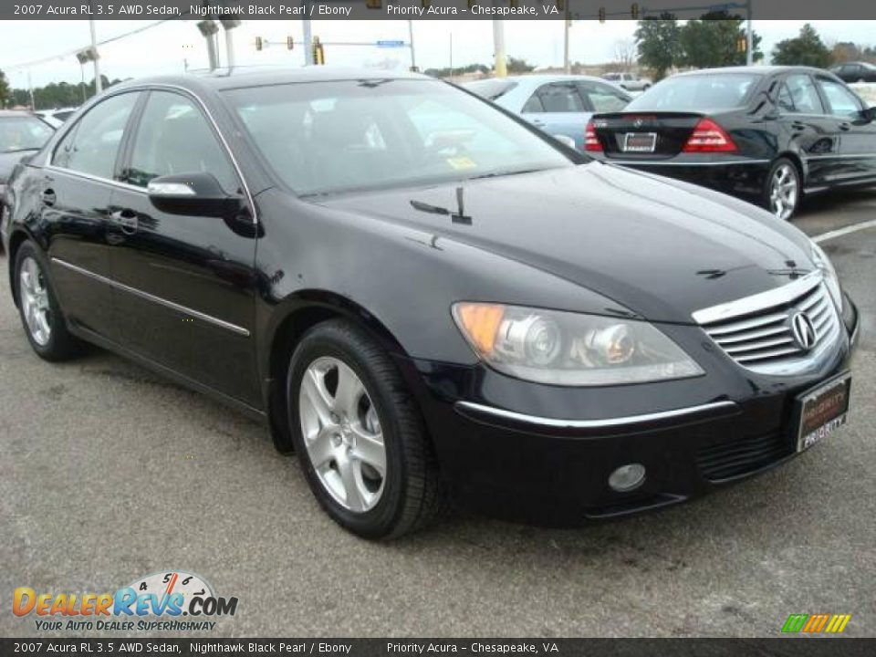2007 Acura RL 3.5 AWD Sedan Nighthawk Black Pearl / Ebony Photo #7