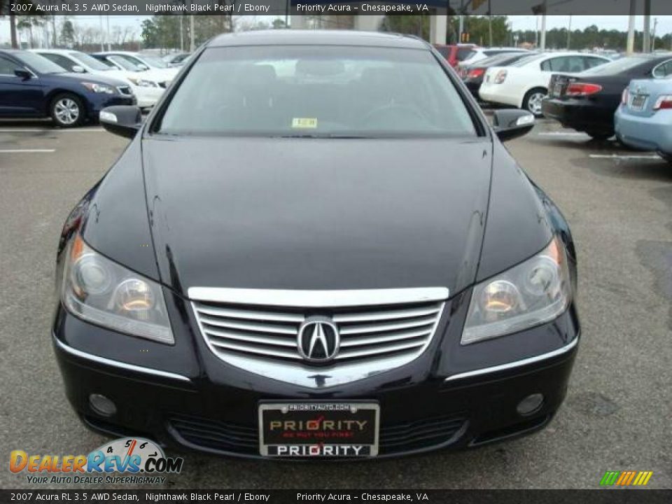 2007 Acura RL 3.5 AWD Sedan Nighthawk Black Pearl / Ebony Photo #8