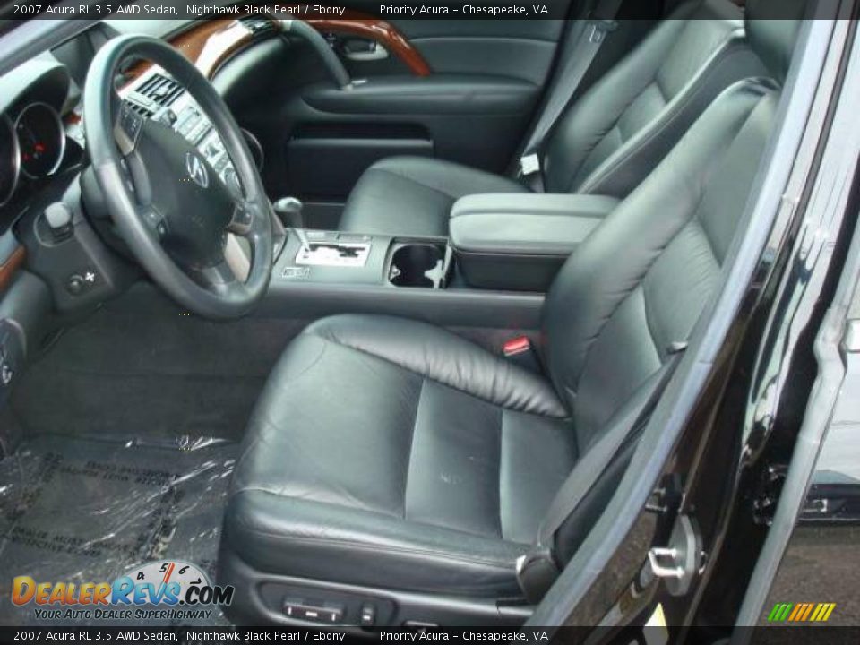 2007 Acura RL 3.5 AWD Sedan Nighthawk Black Pearl / Ebony Photo #9