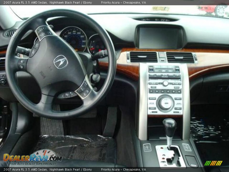2007 Acura RL 3.5 AWD Sedan Nighthawk Black Pearl / Ebony Photo #11