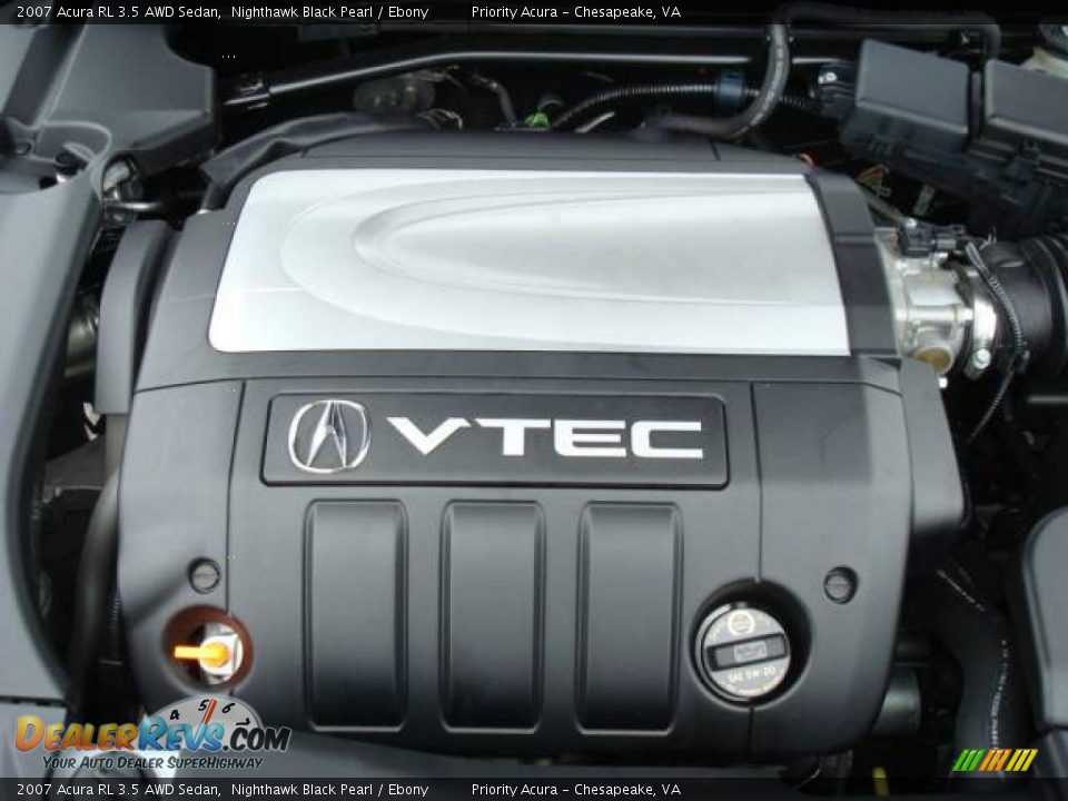 2007 Acura RL 3.5 AWD Sedan Nighthawk Black Pearl / Ebony Photo #22