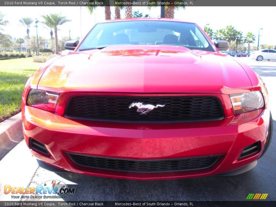 2010 Ford Mustang V6 Coupe Torch Red / Charcoal Black Photo #2