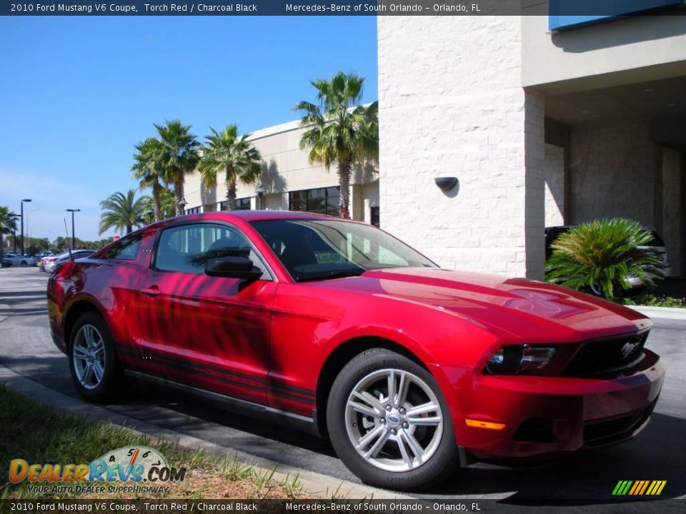 2010 Ford Mustang V6 Coupe Torch Red / Charcoal Black Photo #3
