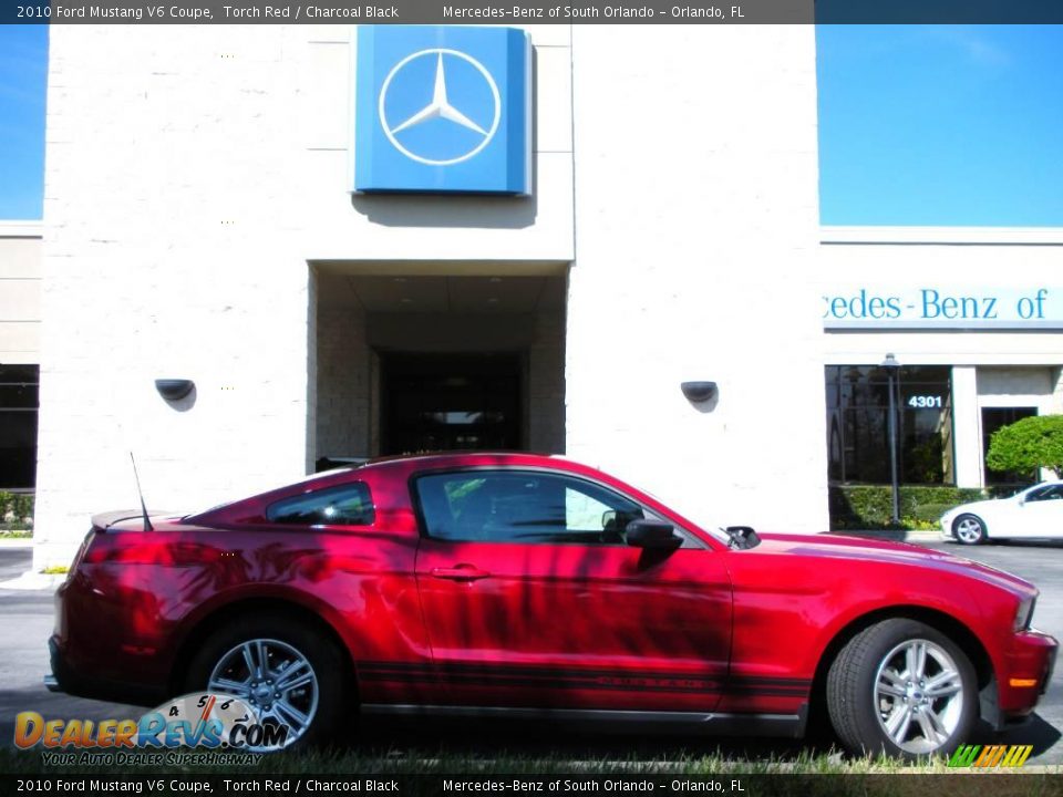 2010 Ford Mustang V6 Coupe Torch Red / Charcoal Black Photo #4