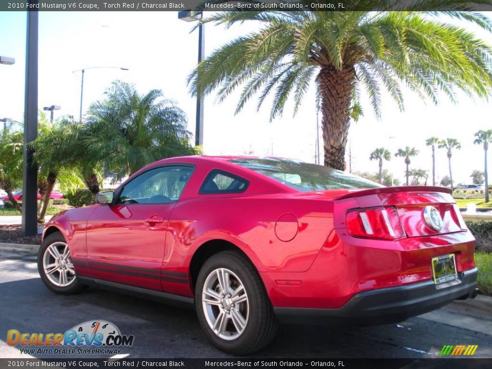 2010 Ford Mustang V6 Coupe Torch Red / Charcoal Black Photo #7