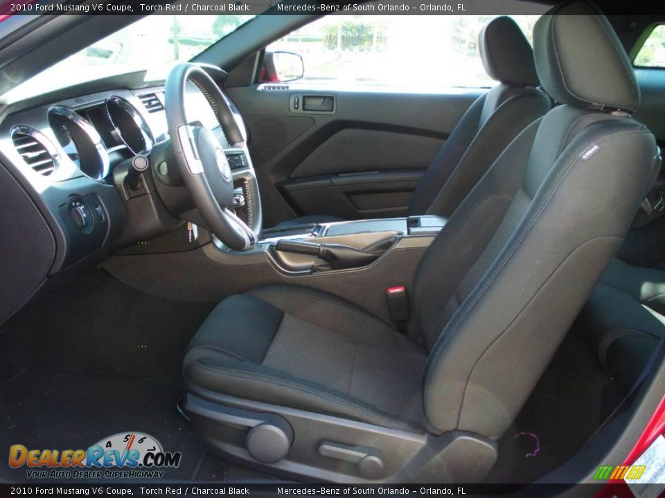 2010 Ford Mustang V6 Coupe Torch Red / Charcoal Black Photo #10