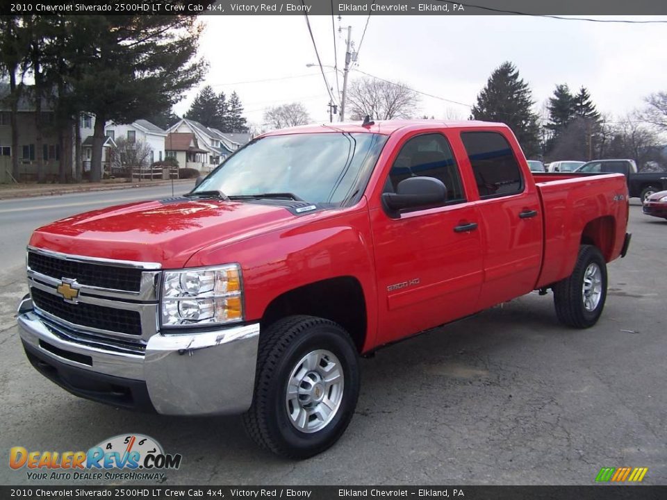 2010 Chevrolet Silverado 2500HD LT Crew Cab 4x4 Victory Red / Ebony Photo #2
