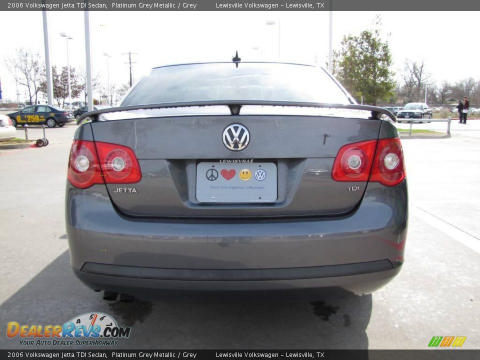 2006 Volkswagen Jetta TDI Sedan Platinum Grey Metallic / Grey Photo #4