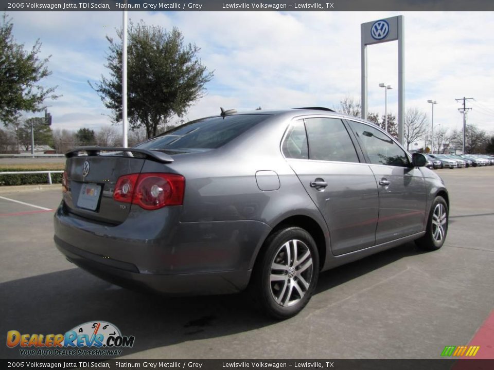 2006 Volkswagen Jetta TDI Sedan Platinum Grey Metallic / Grey Photo #5