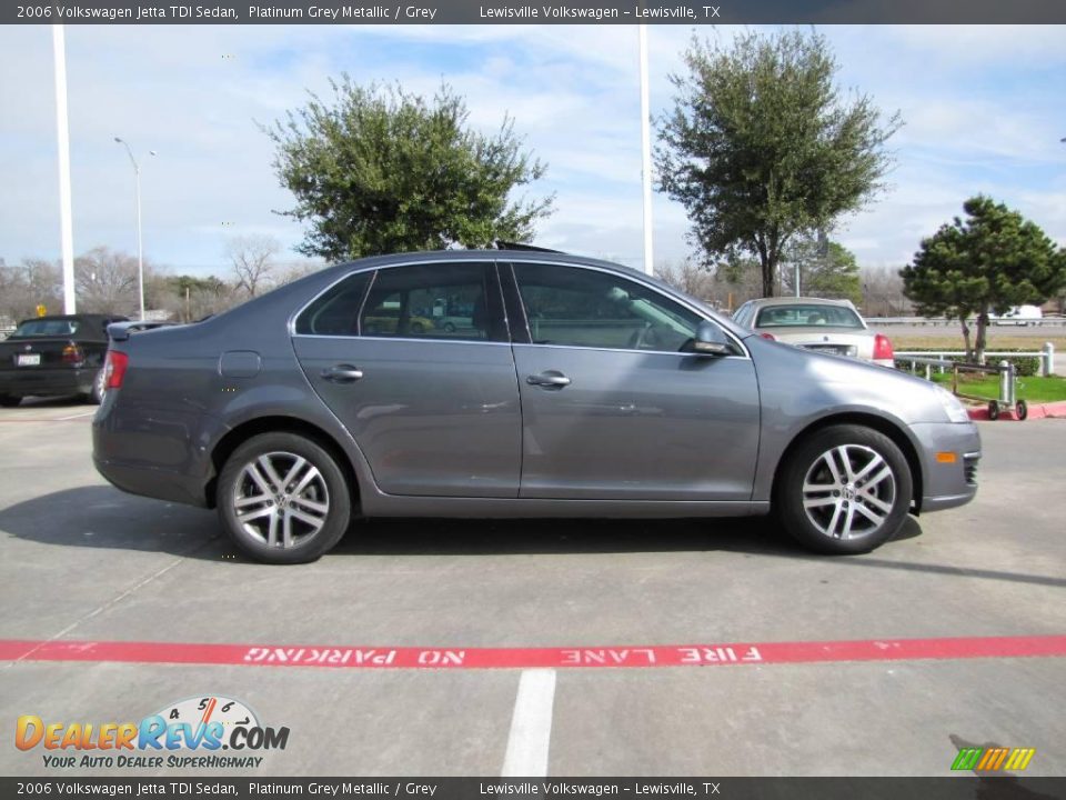 2006 Volkswagen Jetta TDI Sedan Platinum Grey Metallic / Grey Photo #6