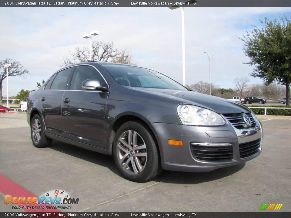 2006 Volkswagen Jetta TDI Sedan Platinum Grey Metallic / Grey Photo #7