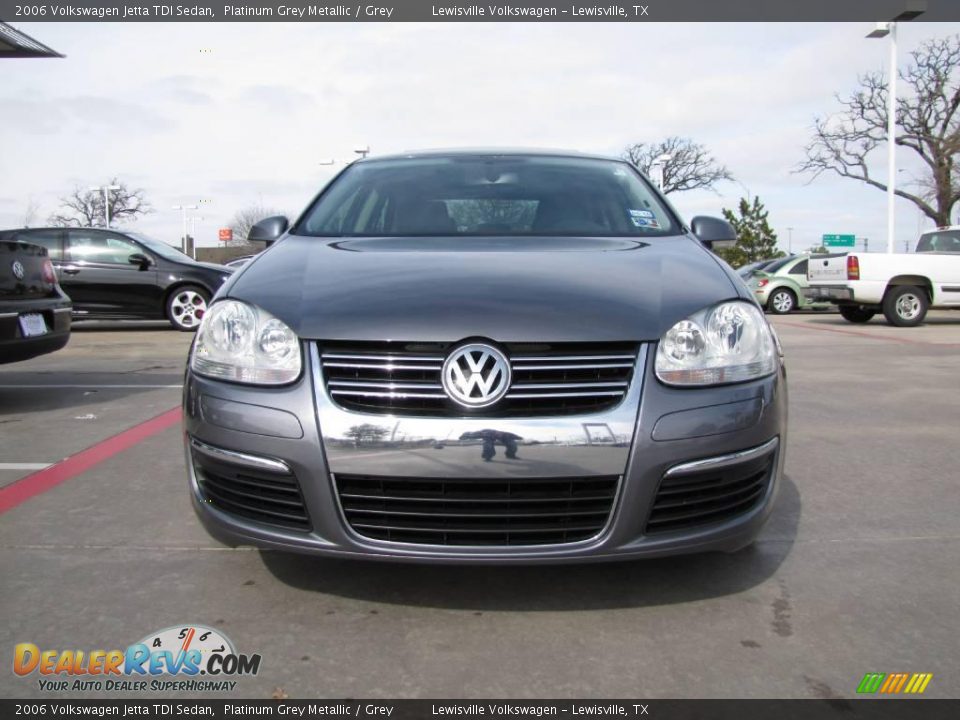 2006 Volkswagen Jetta TDI Sedan Platinum Grey Metallic / Grey Photo #8