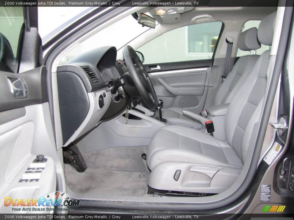 2006 Volkswagen Jetta TDI Sedan Platinum Grey Metallic / Grey Photo #9