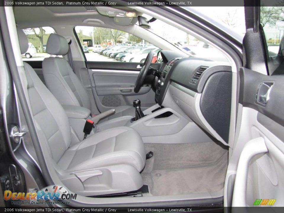 2006 Volkswagen Jetta TDI Sedan Platinum Grey Metallic / Grey Photo #10