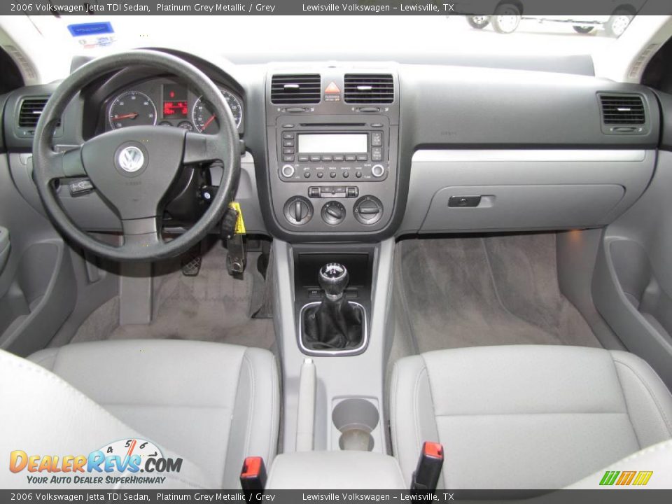 2006 Volkswagen Jetta TDI Sedan Platinum Grey Metallic / Grey Photo #14