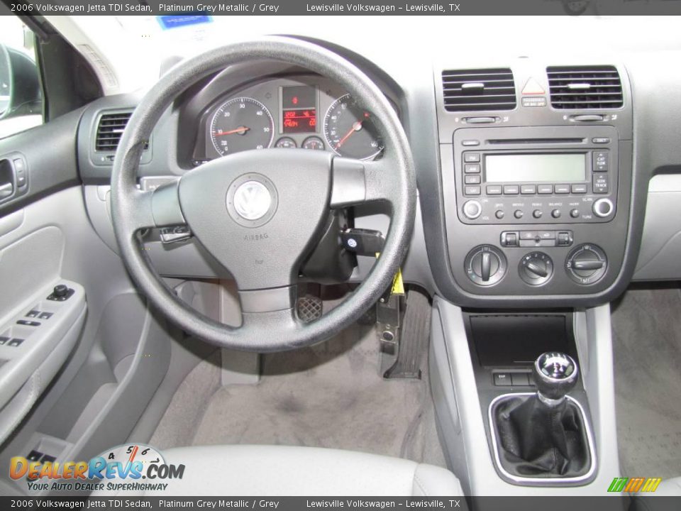 2006 Volkswagen Jetta TDI Sedan Platinum Grey Metallic / Grey Photo #15