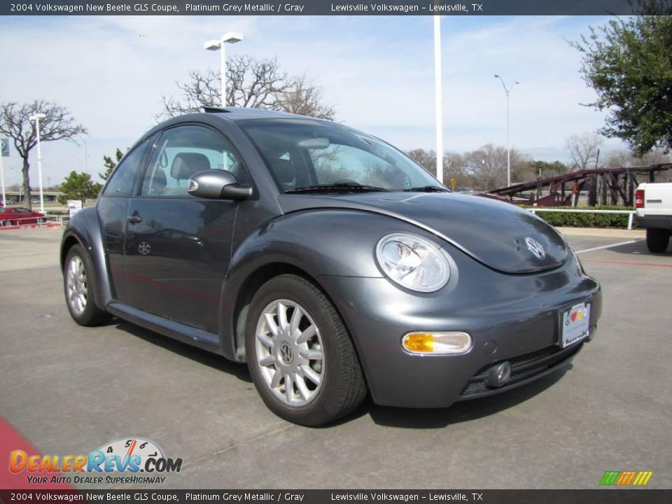 2004 Volkswagen New Beetle GLS Coupe Platinum Grey Metallic / Gray Photo #7
