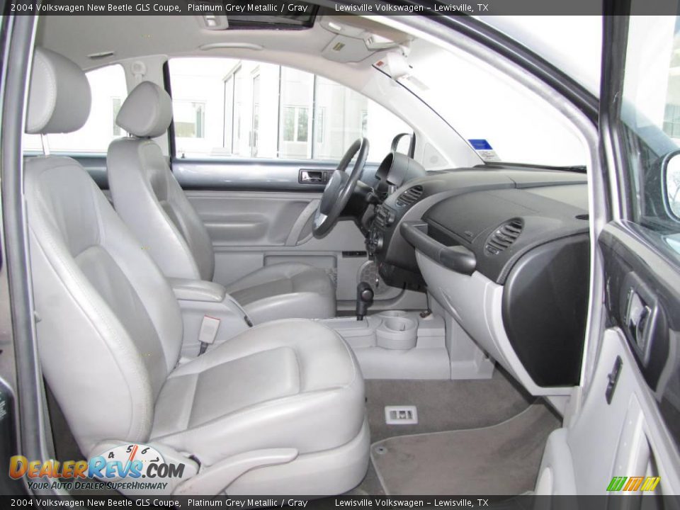 2004 Volkswagen New Beetle GLS Coupe Platinum Grey Metallic / Gray Photo #10