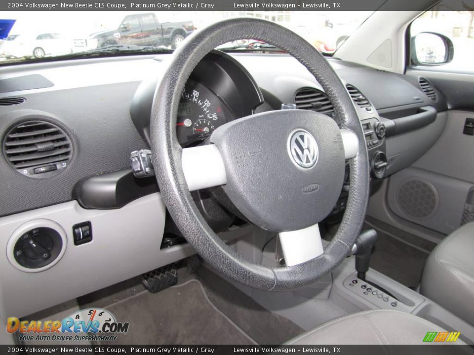 2004 Volkswagen New Beetle GLS Coupe Platinum Grey Metallic / Gray Photo #14