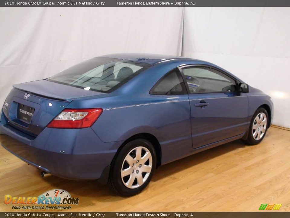 2010 Honda Civic LX Coupe Atomic Blue Metallic / Gray Photo #3