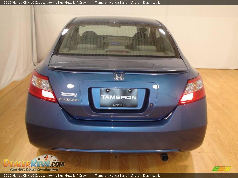 2010 Honda Civic LX Coupe Atomic Blue Metallic / Gray Photo #4