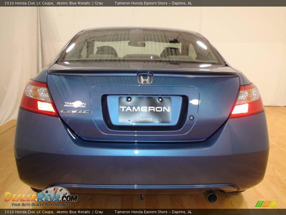 2010 Honda Civic LX Coupe Atomic Blue Metallic / Gray Photo #5