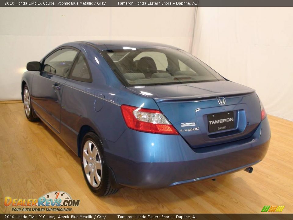2010 Honda Civic LX Coupe Atomic Blue Metallic / Gray Photo #6