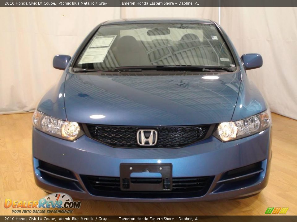 2010 Honda Civic LX Coupe Atomic Blue Metallic / Gray Photo #7