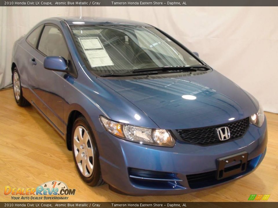 2010 Honda Civic LX Coupe Atomic Blue Metallic / Gray Photo #8