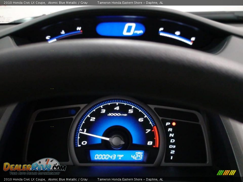 2010 Honda Civic LX Coupe Atomic Blue Metallic / Gray Photo #9