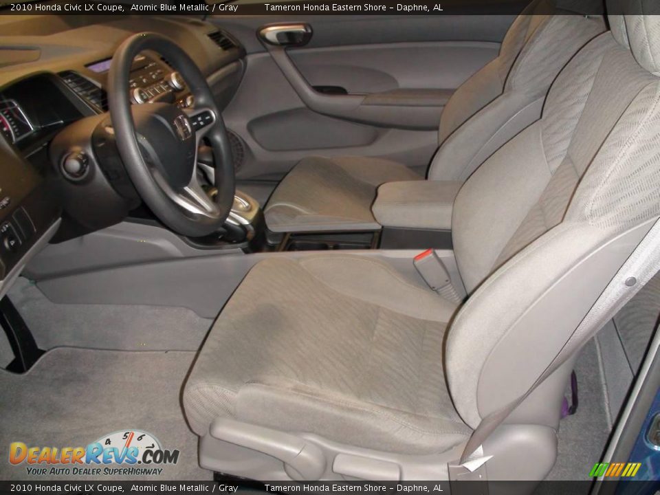 2010 Honda Civic LX Coupe Atomic Blue Metallic / Gray Photo #11