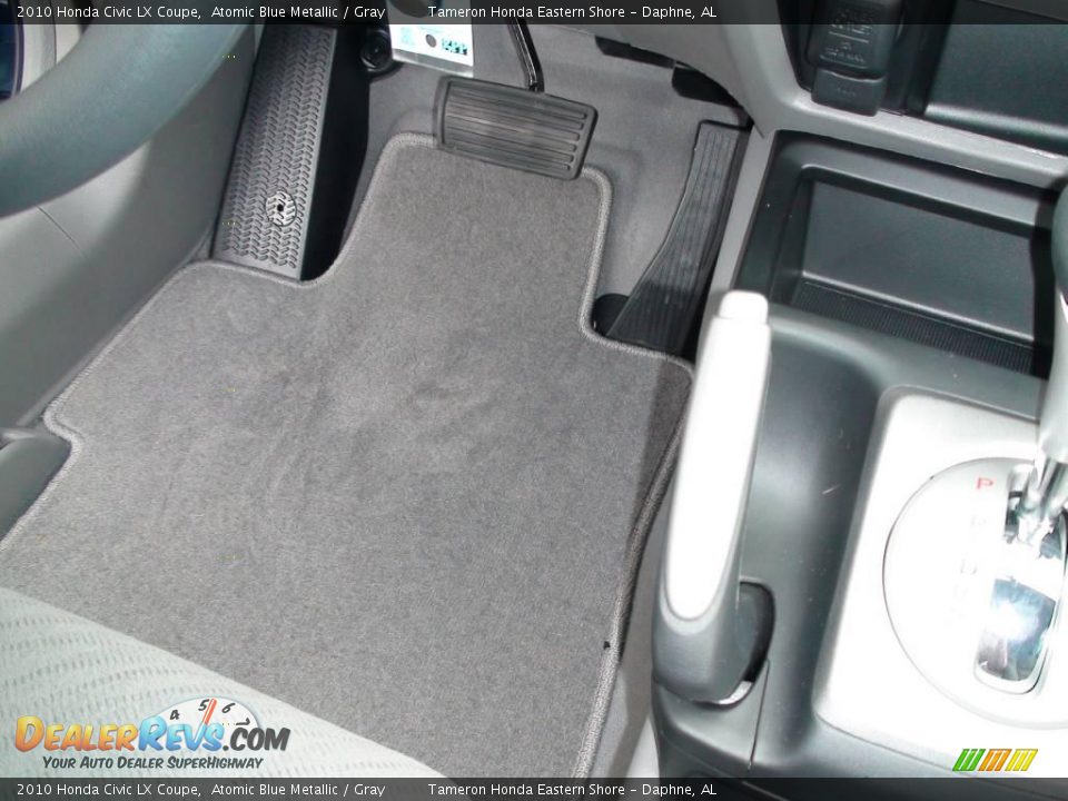 2010 Honda Civic LX Coupe Atomic Blue Metallic / Gray Photo #13