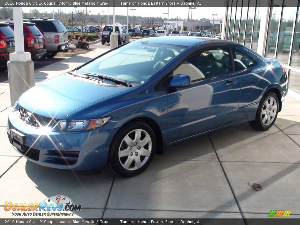 2010 Honda Civic LX Coupe Atomic Blue Metallic / Gray Photo #22