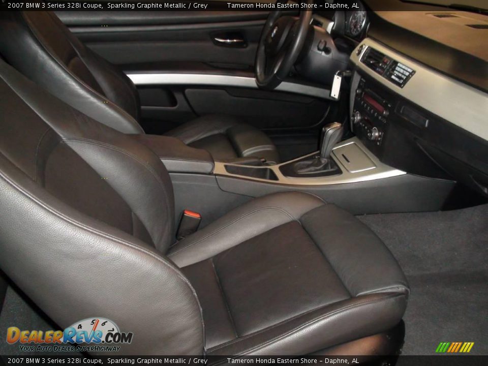 2007 BMW 3 Series 328i Coupe Sparkling Graphite Metallic / Grey Photo #9