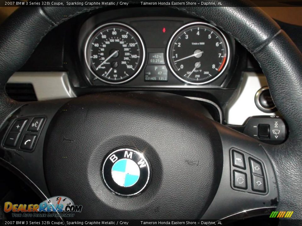 2007 BMW 3 Series 328i Coupe Sparkling Graphite Metallic / Grey Photo #11