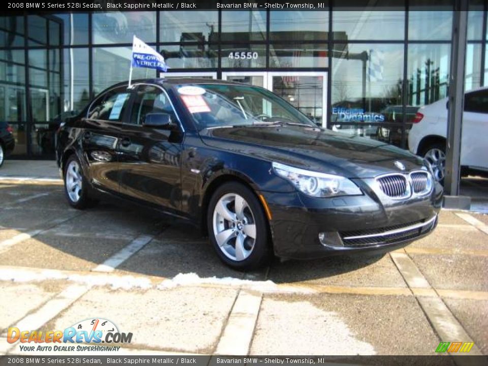 2008 BMW 5 Series 528i Sedan Black Sapphire Metallic / Black Photo #1